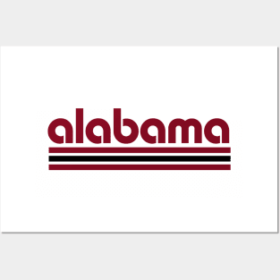 Retro Alabama Stripes Posters and Art